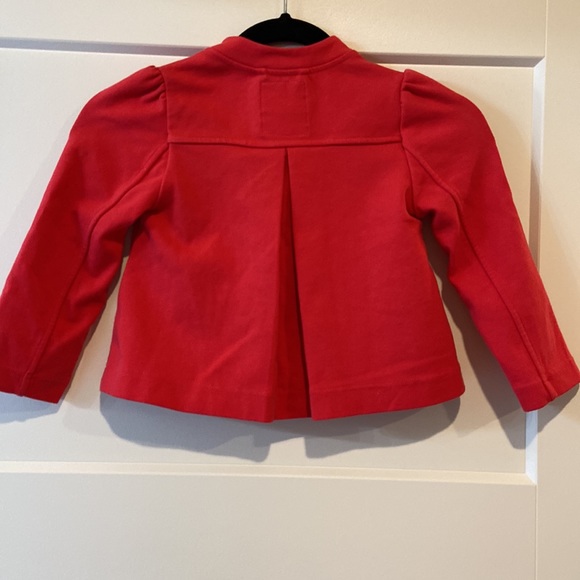Gymboree girls, extra small size 4 adorable, dark coral pea coat. - Picture 7 of 9